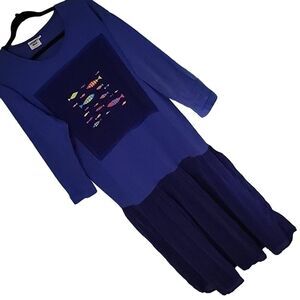 JOHNNY WAS  gorgeous royal blue dress